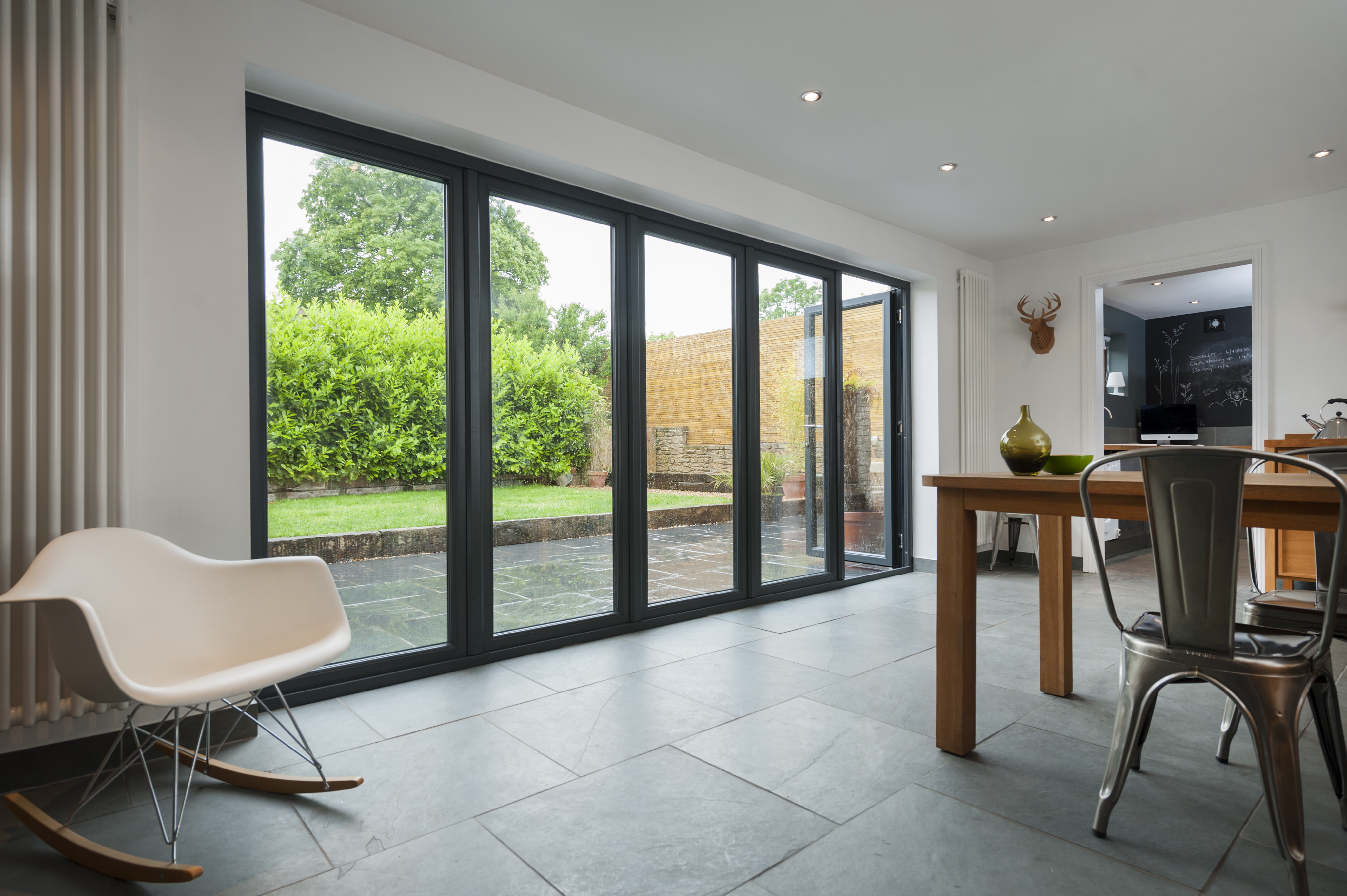 grey aluminium bifold doors