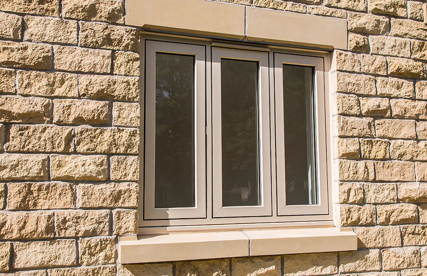 cream upvc flush sash windows