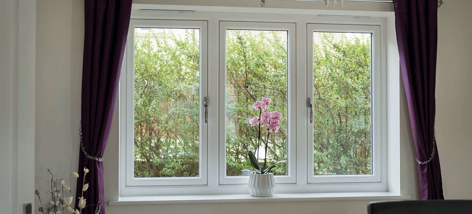 white upvc flush windows