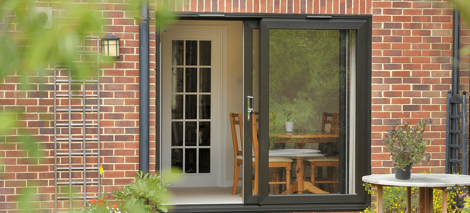 Black sliding door