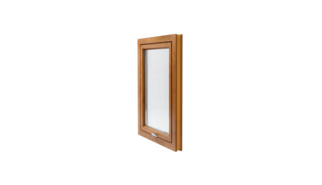 closed Fully reversible window in oaken colour