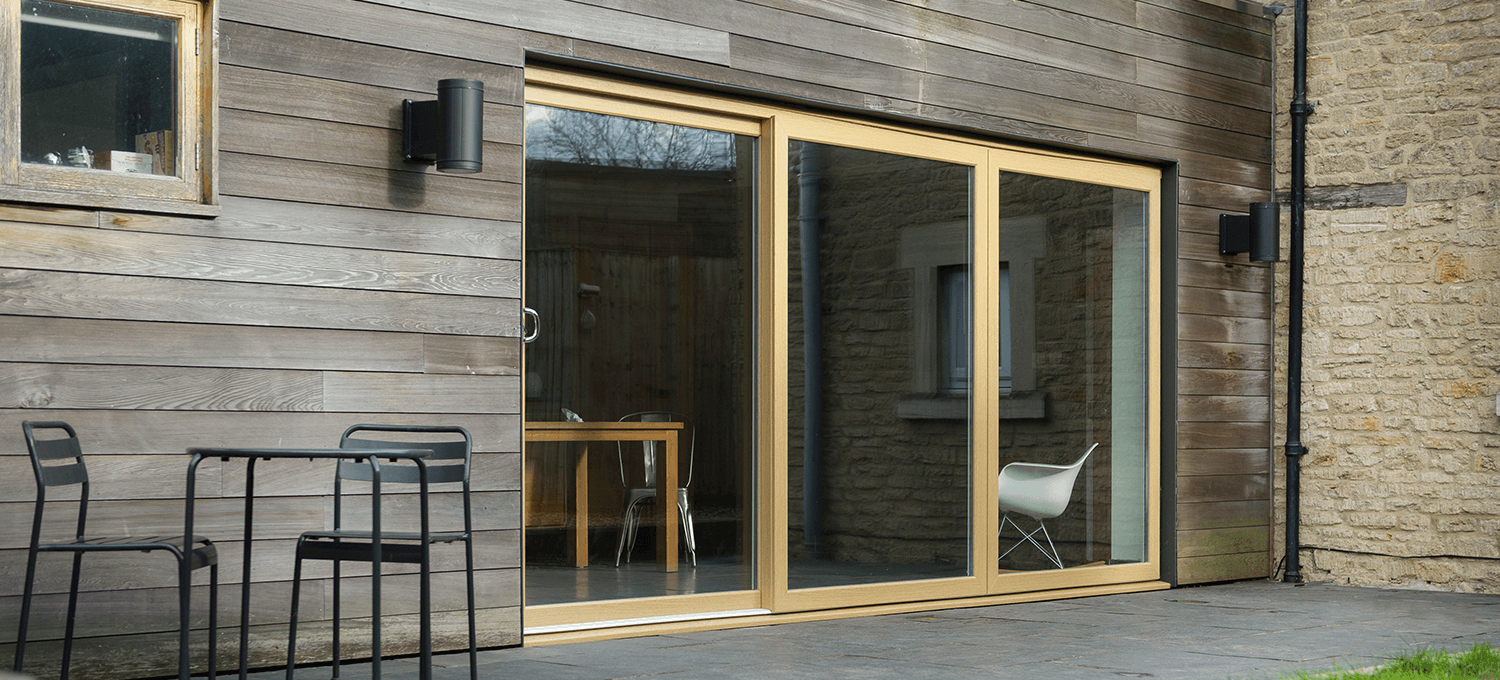 Wooden pvc colour sliding door