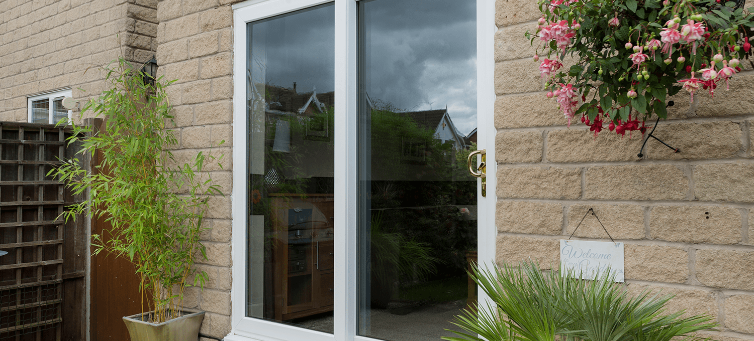 Small white sliding window